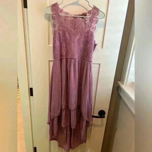 J Glee Violet S Dress With Lace Midi-long Youth, Women’s Size Small